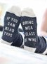 Creative Letter Printed Casual Cotton Socks